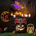 thumbnail image 6 of 16" Halloween Window decorate Plug Light Witch Skull Head Cat  Bat decor-4 Pack  Window Lights with Suction Cups scarry light, 6 of 8