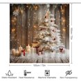 thumbnail image 2 of Juego de 4 cortinas de ducha con diseño de árbol de nieve, con alfombrillas, tapa de inodoro y alfombrilla de baño, decoración rústica retro para baño, cortinas de ducha, 72 x 72 pulgadas, 2 of 8