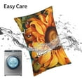 thumbnail image 5 of Kdxio Cotton Pillow Cases 20"x30" Pillowcases,Soft and Breathable Bedroom Pillow Cases-Deep Yellow Colorful Sunflower-No Pillow Core, 5 of 5