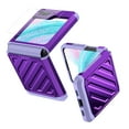 thumbnail image 2 of ELEHOLD Rugged Case for Samsung Galaxy Z Flip 5 Hybrid PC+TPU Shockproof Anti-Scratch Case with Hinge Protection Armor Cover Case with 1 Pack Small Screen Protector for Samsung Z Flip 5,Purple, 2 of 6