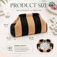 thumbnail image 3 of Large Capacity Striped Mahjong Tile Bag with Dice Pouch, Woven Crossbody Mahjong Organizer, Portable Mahjong Accessories Storage Bag for Women Game Night Gift, Dark coffee brown, 3 of 7