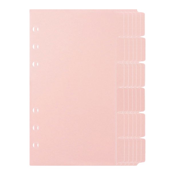 6 hojas de binder binder divisor de 6 hoyos de 12 hoyos papel de papel de papel de hojas de hojas.