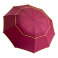 thumbnail image 1 of Clearance! Large Compact Umbrella Double Canopy Vented Windproof Canopy Rustproof Folding Compact Rain Umbrellas, Brick Red, 1 of 1
