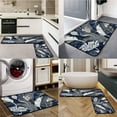 thumbnail image 3 of Kitchen Rugs Set Seamless with White Tropical Leaves with Gold Elements on Blue Kitchen Mat for Floor Non-Slip Washable Kitchen Runner Doormat Bath Rug Carpet Comfort Standing Mats Decorations, 3 of 6