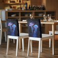 thumbnail image 5 of TSOVTHRID Jellyfish Galaxy Print Kitchen Chair Back Cover Chair Slipcovers Removable Chair Cover for Dining Room Wedding Party Decor Soft Dining Chair Protector, Set of 4, 5 of 7