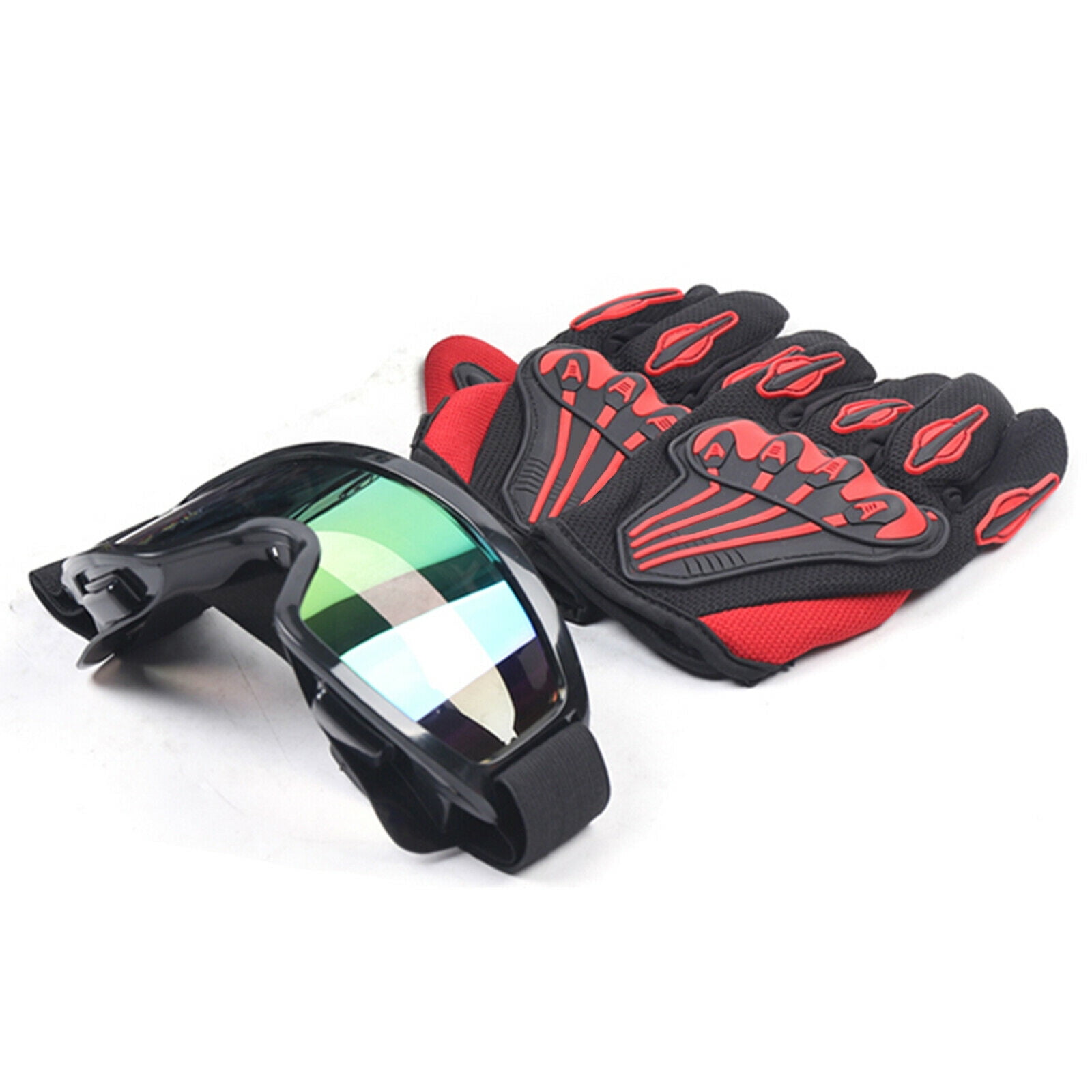 DOT Youth Helmet Adult Motorcycle Full Face Offroad Dirt Bike ATV Black + Gloves Protect Head Safety