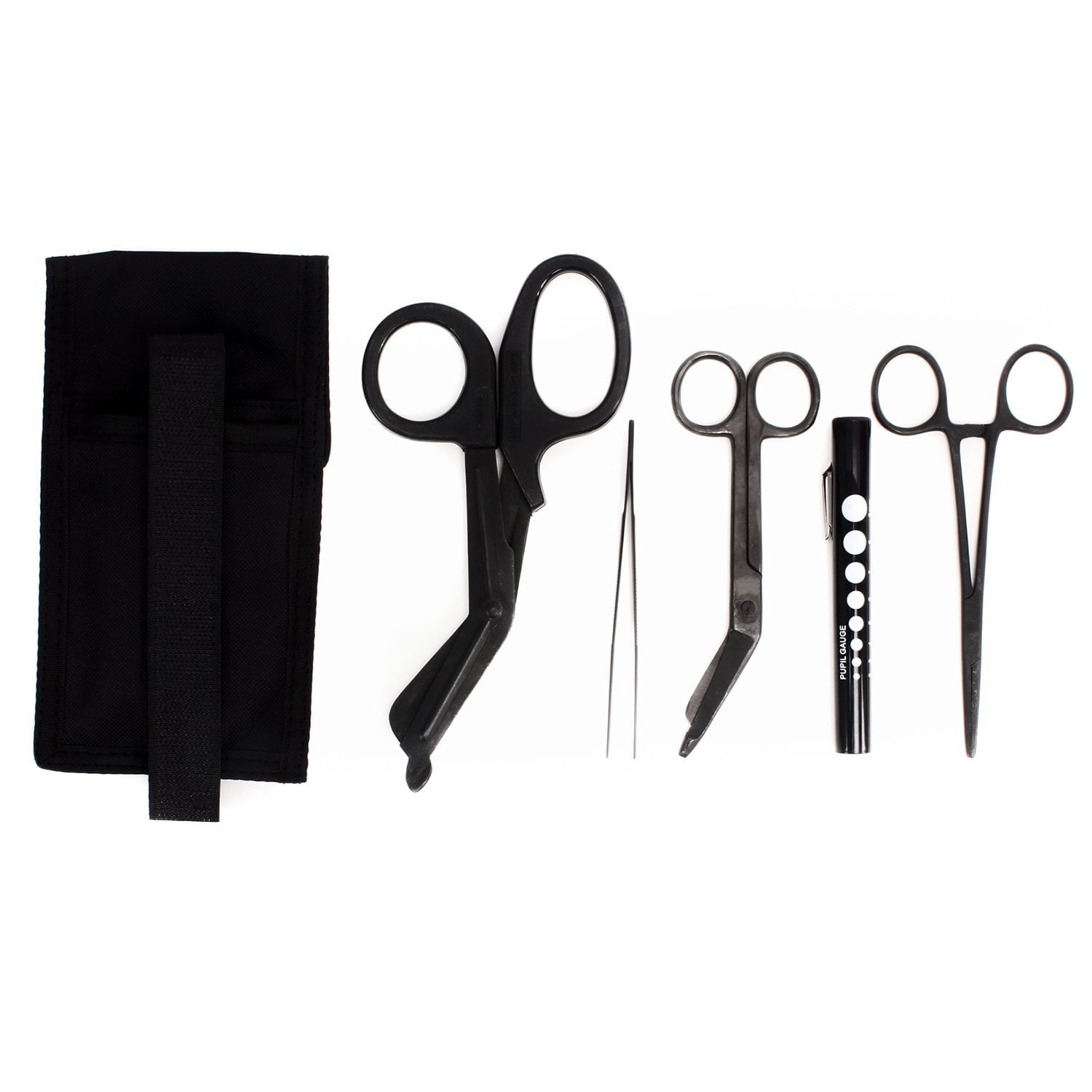 Ever Ready First Aid Shears EMT Scissors Combo Pack with Holster - Tactical All Black