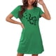 thumbnail image 4 of Camisón corto de talla grande para mujer, camisón de manga corta con estampado de pecho a la moda, camisón para mujer, 4 of 7