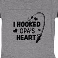 thumbnail image 3 of Inktastic I Hooked Opa's Heart with Fishing Rod Boys or Girls Baby Bodysuit, 3 of 4