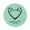 Mint, variant on Darling Souvenir Round 45 Pcs Love Heart Save The Date Stickers Personalized Bride Groom Names And Date Envelope Seals - Teal Blue