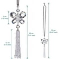thumbnail image 2 of Cristal mariposa coche retrovisor espejo accesorios suerte coche colgante ornamento (blanco), 2 of 14