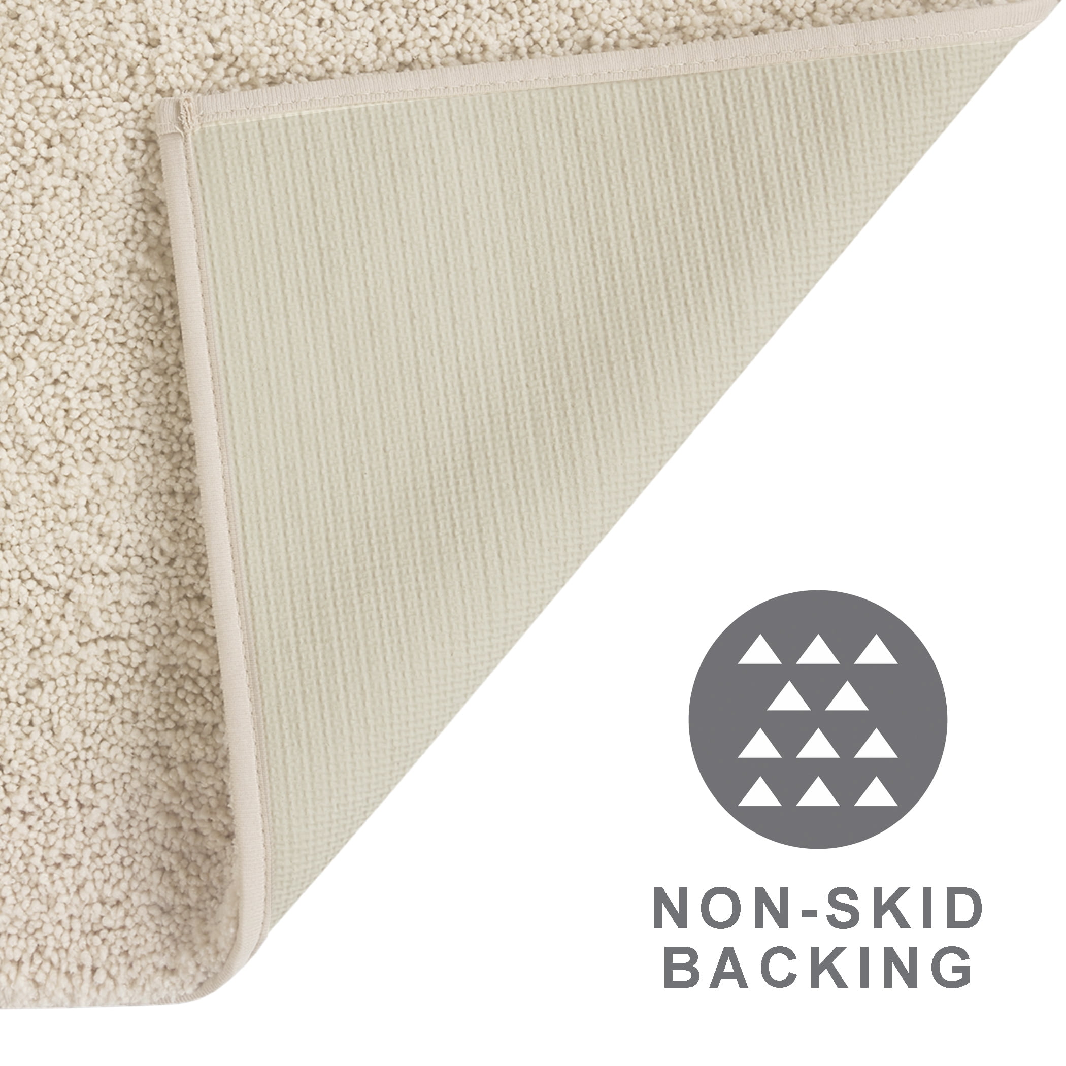 Mainstays Performance Recycled Polyester Bath Rug, Papyrus Beige, 24" x 40"
