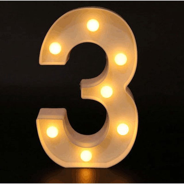 Decorative Letters Alphabet Letter LED Lights Luminous Number Lamp Decoration Battery Night Light Party Baby Bedroom Decoration