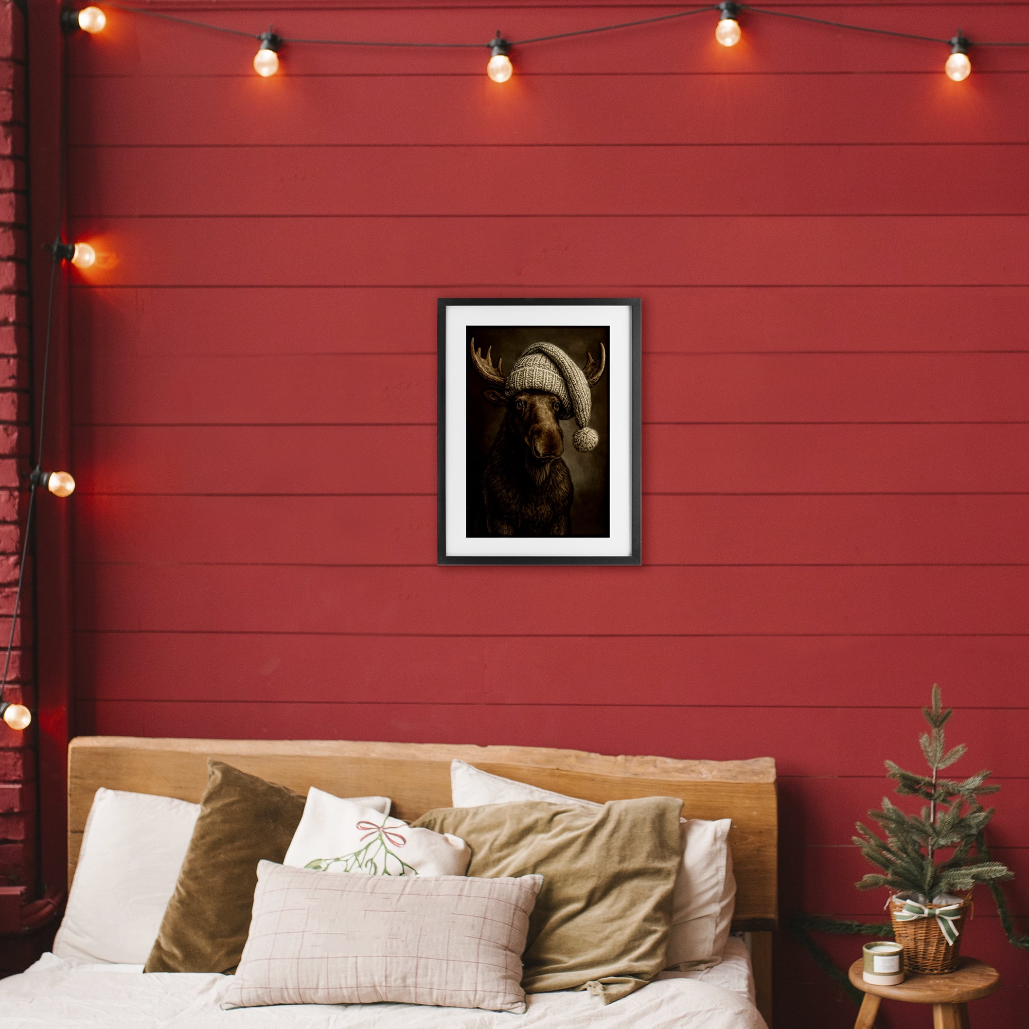 Stupell Industries Northwood Gentle Giant Black Framed Print Under Glass, design by Kelley Parker