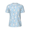 thumbnail image 5 of Wukai Rabbit And Bird Print Men's Short-Sleeved Mesh T-Shirt,Quick-Dry Short Sleeve Workout T-Shirt-4X-Large, 5 of 8