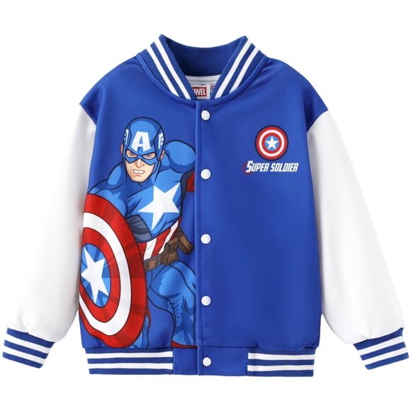 Chaqueta Varsity Captain America de Disney para niños de 8 a 9 años