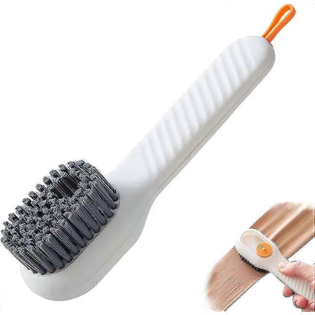 Cepillo líquido para zapatos | Cepillo de limpieza de cerdas suaves para el hogar | Cepillo para ropa, cepillo para zapatos con mango largo y ergonómico para áreas grandes
