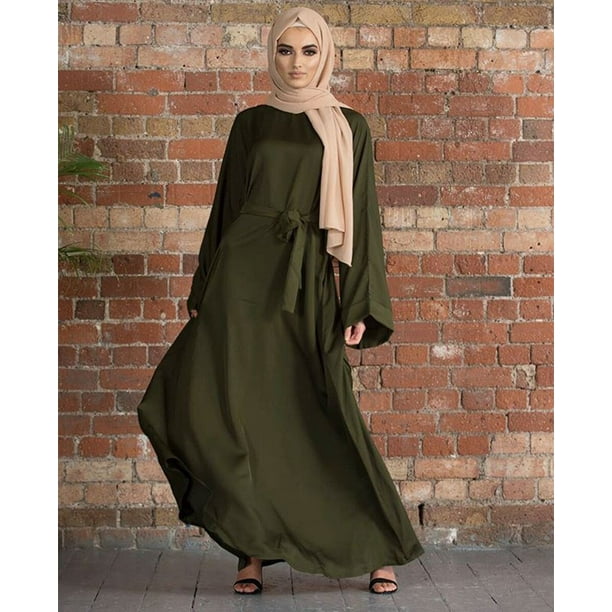 Ramadan Muslim Hijab Dress abayas for Women Dubai Abaya Turkey Islam Clothing Kaftan Robe Longue Femme Musulmane Vestidos Largos Walmart