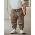 thumbnail image 5 of BemeyourBBs 3 Packs Toddler Baby Boys Girls Harem Pants with Pockets Baggy Cargo Pants Barrel Pants Elastic Waist Balloon Long Pants Boho Muslin Basic Bottoms Hippie Baby Clothes, 5 of 9