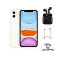 thumbnail image 1 of Pre-Owned Apple iPhone 11 (Fully Unlocked) 256GB White (A2111) with Wireless Earbuds, 1 of 6