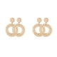 thumbnail image 3 of Aretes Circulares Hoja Cobre Sonducket Articulos Trenzados Rattan Boho Blanco, 3 of 6