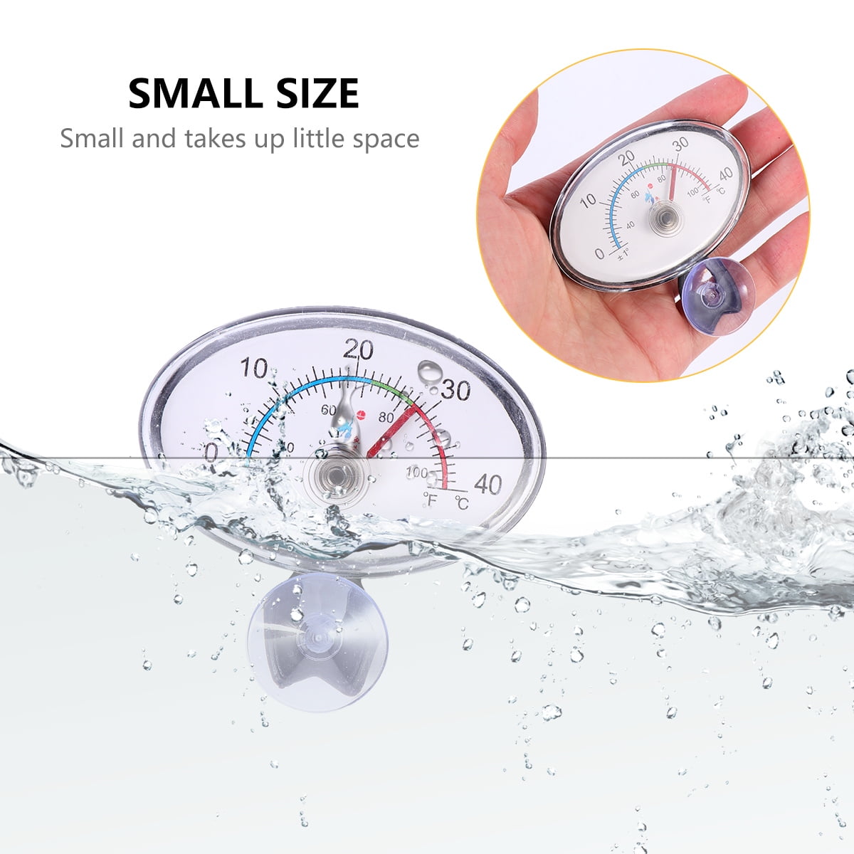 GAXIRE 4Pcs Aquarium Patch Thermometer in Assorted Colors with Small Space Saving Design
