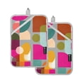thumbnail image 7 of Yayeee Pot Holders Kitchen Heat Resistant with Pockets 7"x9.8" Cotton Oven Cooking Hot Pads, Abstract Geometric Pattern, 7 of 7