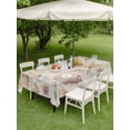 thumbnail image 5 of 60x120 Inch Outdoor Tablecloth with Umbrella Hole Zipper Rectangle Coastal Shell Conch Rectangular Tablecloths Outside Waterproof Summer Beach Starfish Burlap Patio Table Cloth Cover for Picnic Party, 5 of 8