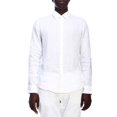 thumbnail image 4 of Michael Kors WHITE Linen Classic Fit Button-Down Shirt, US X-Large, 4 of 12