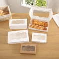 thumbnail image 3 of Kearding Caja de papel práctica para galletas, almacenamiento fácil y seguro para galletas caseras, embalaje de pasteles, caja de magdalenas Cocina y Comedor Papel kraft de 10*6*2 pulgadas, 3 of 6