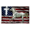 thumbnail image 3 of Bayyon White Horse Grommet Flag Banner with Grommets 3x5Feet Man cave Decor, 3 of 6