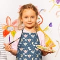 thumbnail image 3 of Dark Blue Fairy Moon Princess Pattern Kids Aprons for Girls and Boys,Adjustable Neck Strap Toddler Aprons for Kids Cooking Baking, 3 of 7