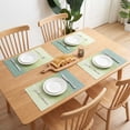 thumbnail image 3 of Plastic Placemats Set of 6 Rectangle Placemats for Table Decor Washable Heat Resistant Table Placemats Wipeable Table Mat Green 17.7x11.8inch, 3 of 6