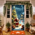 thumbnail image 2 of Christmas Door Cover Decoration Door Curtain, Common Christmas Patterns Decoration, Thickened Polyester Fabric Construction, Practical Christmas Decoration, Holiday Decoration, 2 of 6
