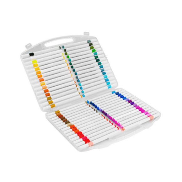 60 Colores Marcadores Acrílica Pincel Plumones Punta Pincel estuche Belug Multicolor