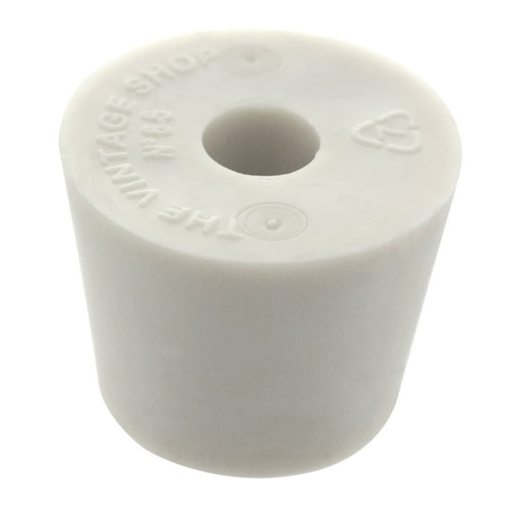 1 X Rubber Stopper - Size 6.5 - Drilled