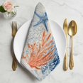 thumbnail image 2 of Navy Blue Starfish Coastal Cloth Napkins, Nautical Coral Summer Beach Ocean Washable and Reusable Dinner Napkins Set of 6, Table Napkin for Kitchen Party Birthday Wedding Hotel Housewarming 20"x20", 2 of 9
