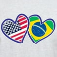 thumbnail image 3 of CafePress - USA Brazil Heart Flags T Shirt - Men's Classic Graphic T-Shirt, 3 of 4