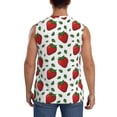 thumbnail image 4 of Fotbe Men's Strawberry Print Men's Sleeveless Muscle Tank Tops Casual T-Shirts for Gym Workout Beach-X-Large, 4 of 8