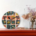 thumbnail image 2 of Yayeee 10" Wall Clock Battery Operated Quartz Round Silent Non-Ticking Home Decor, Jungle Stamp, 2 of 6