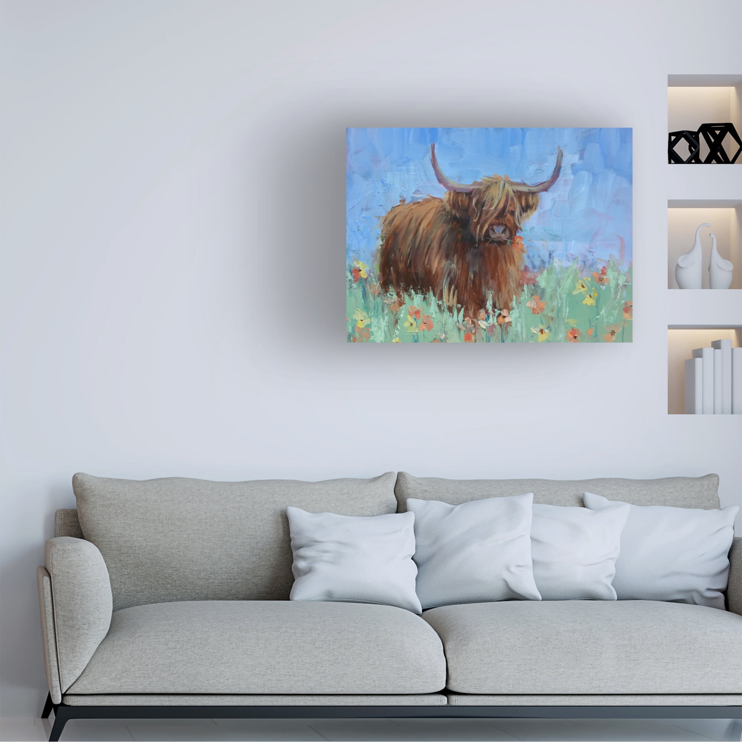 Jennifer Stottle Taylor 'Scottish Highland Cow' Canvas Art