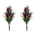thumbnail image 2 of PoyoKee Fake Flowers, 2pcs No Watering Ground Stake Artificial Flowers for Outdoors, No-Fade Faux Fake Plants for Porch Garden Room Decor, 22 inch, 2 of 9