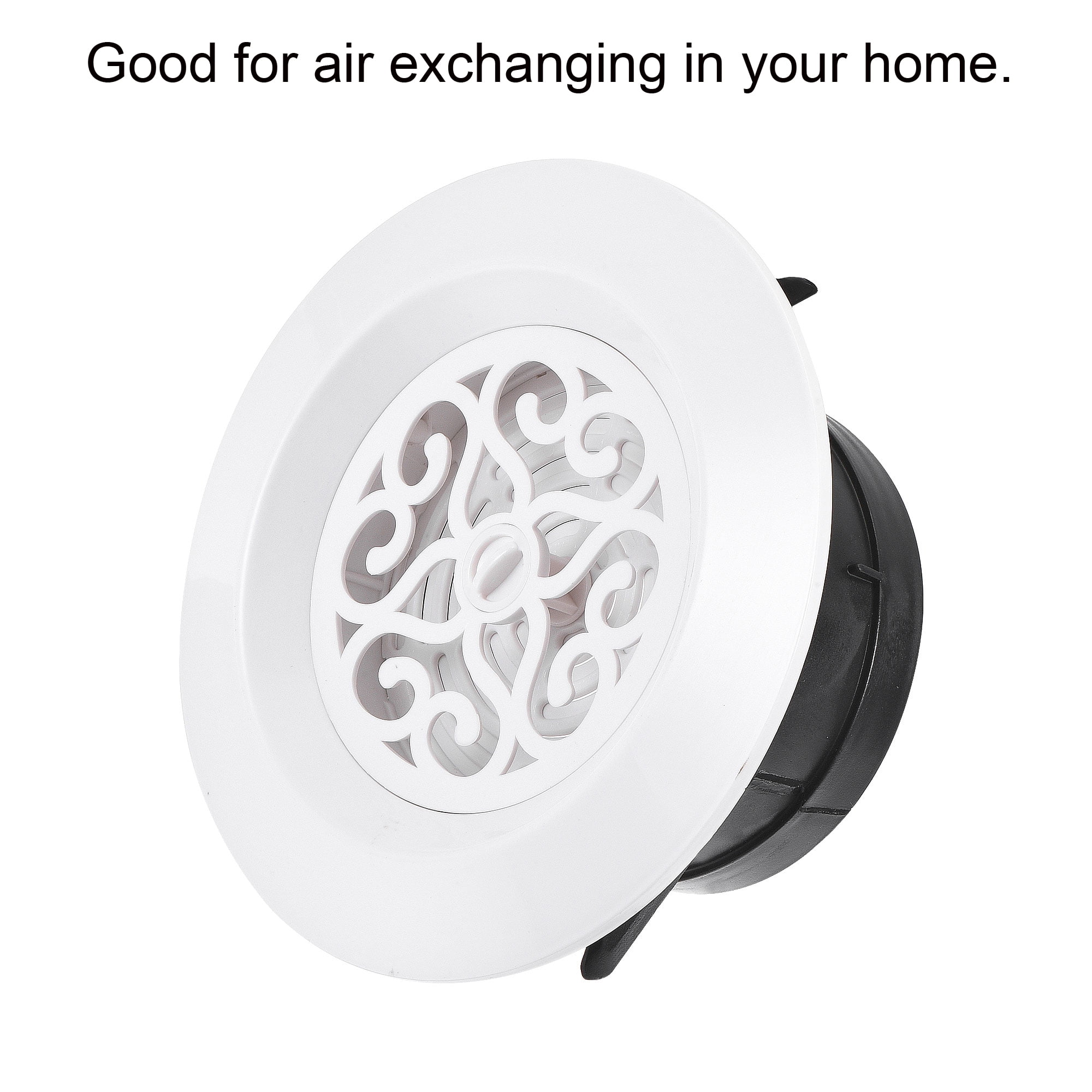 Uxcell 4 Inch Adjustable Pattern Screen Grille Cover Louver Round Air Vent 2 Pack