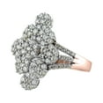 thumbnail image 3 of Halo Jewelers 14k Rose Gold 1 1/3 Cttw Round Cut Natural White Diamond Ladies Cluster Engagement Ring for Women wedding Birthday (Diamond Color: H-I, Clarity: I1-I2, 1.33Cttw) Ring Size-10, 3 of 6