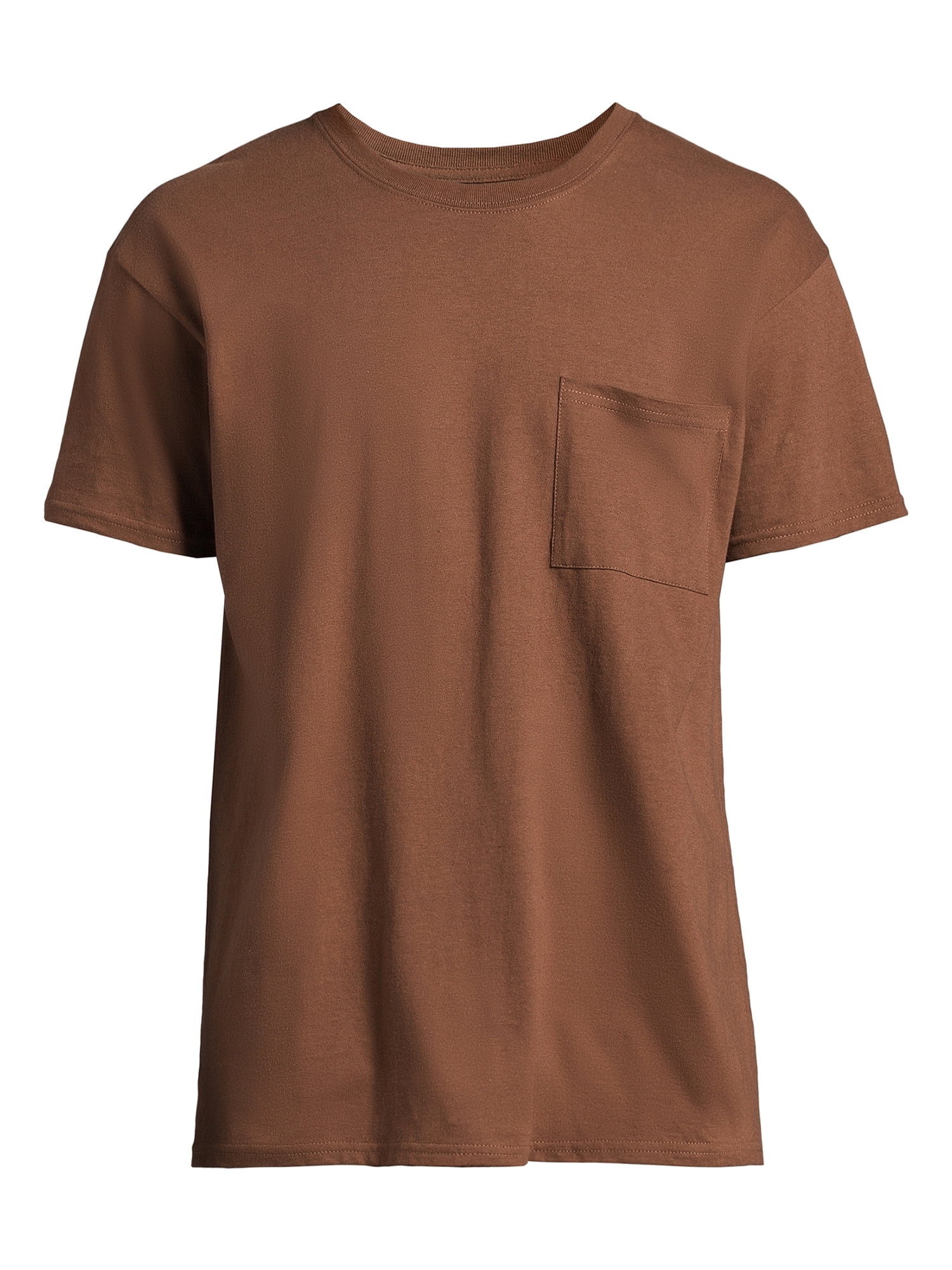 Athletic Works Men's and Big Men's Cotton Pocket Tee, Sizes XS-5XL