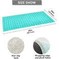thumbnail image 3 of Turquoise Polka Dot Area Rug, Anti Fatigue Large Floor Mat, Soft Absorbent Washable Plush Carpet with Non-Slip Rubber Back for Entryway, Bedroom, Sink, Kitchen, Bathroom, 39"x 20", 3 of 7