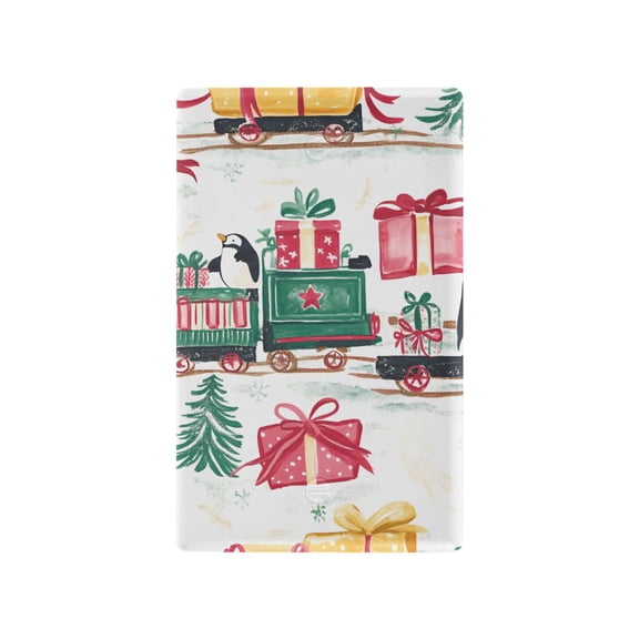 Yayeee Blank Wall Plate Cover 1-Gang 4.5"x2.7" Home Unused Decorative Outlet, Christmas Train