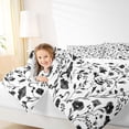 thumbnail image 3 of Erosebridal Vintage Flower Queen Comforter Set for Women, Black White Bedding Comforter Set, Reversible, 3pcs, 3 of 6