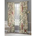 thumbnail image 5 of Vintage Plant Semi Sheer Curtains 96 Inch Length 2 Panels Set, Boho Botanical Flowers Green Leaf Ferns Sheer Kitchen Curtain Privacy Voile Window Curtain for Living Room Bedroom Rod Pocket Drapes, 5 of 7