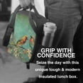 thumbnail image 6 of Xecao Retro Birds Print Lunch Bag - Durable, Double-Insulated Lunch Bag, Holds Lunch Box, Water Bottle, & Snacks,Leakproof Cooler Tote Bag, 6 of 7